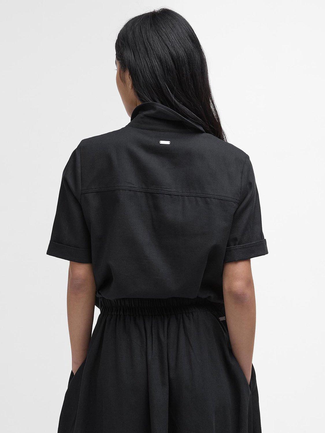 Product image 4 of 5, which shows Barbour Luna Cotton Blend Shirt, Black, 8