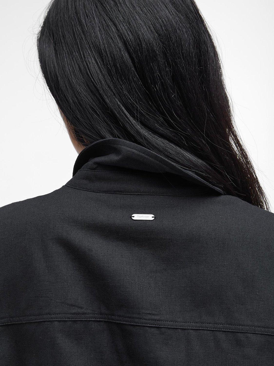 Product image 5 of 5, which shows Barbour Luna Cotton Blend Shirt, Black, 8