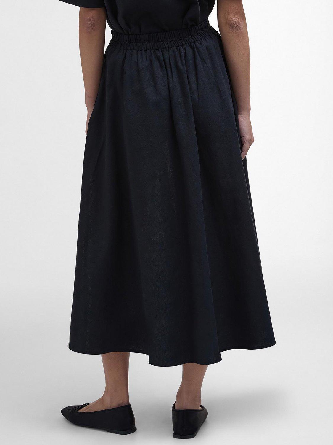 ワンピース BARBOUR Women Mid Skirts LDR0908 LDRBK11 Black Evora Black Ruched Square-Neck Midi Dress – Club L London - USA