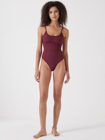 HUSH Square Neck Swimsuit, Red