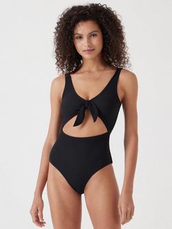 HUSH Tie Front Swimsuit - view 2, Black
