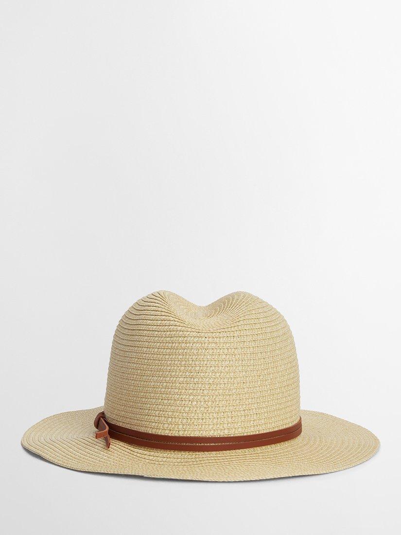 Product image 2 of 3, which shows Barbour Evelyn Braid Trilby Hat, Natural, S