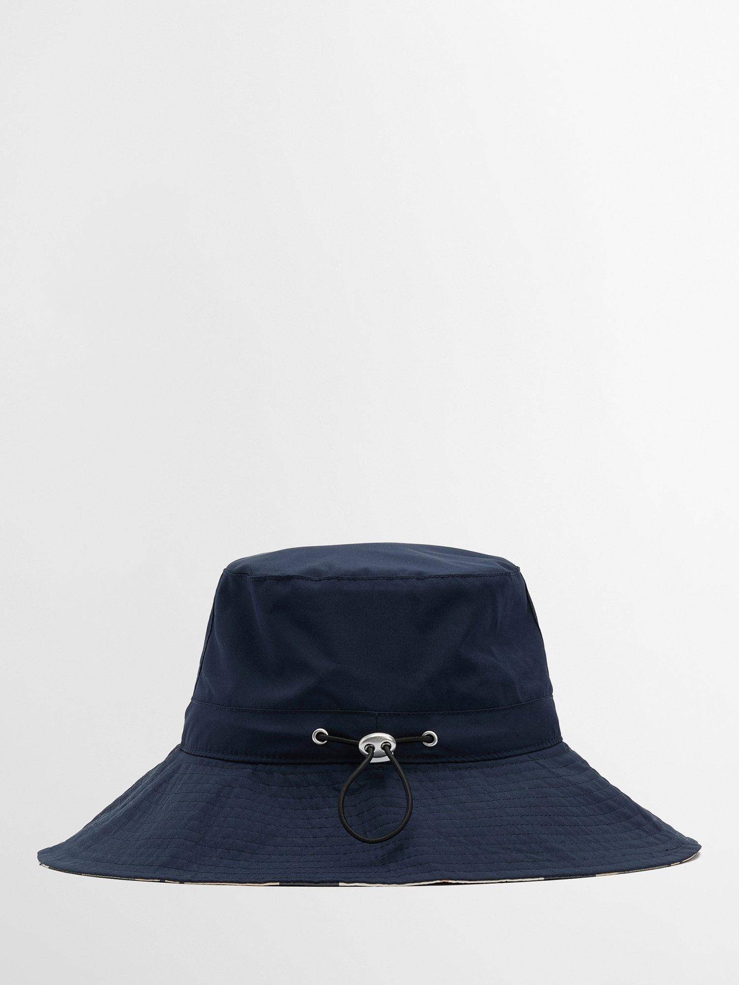 Product image 3 of 7, which shows Barbour Darla Showerproof Bucket Hat, Navy/Safari, S-M