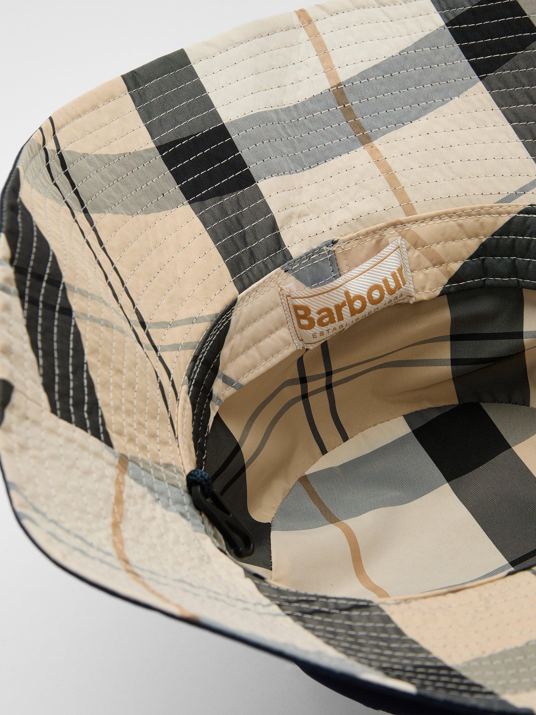 Product image 6 of 7, which shows Barbour Darla Showerproof Bucket Hat, Navy/Safari, S-M