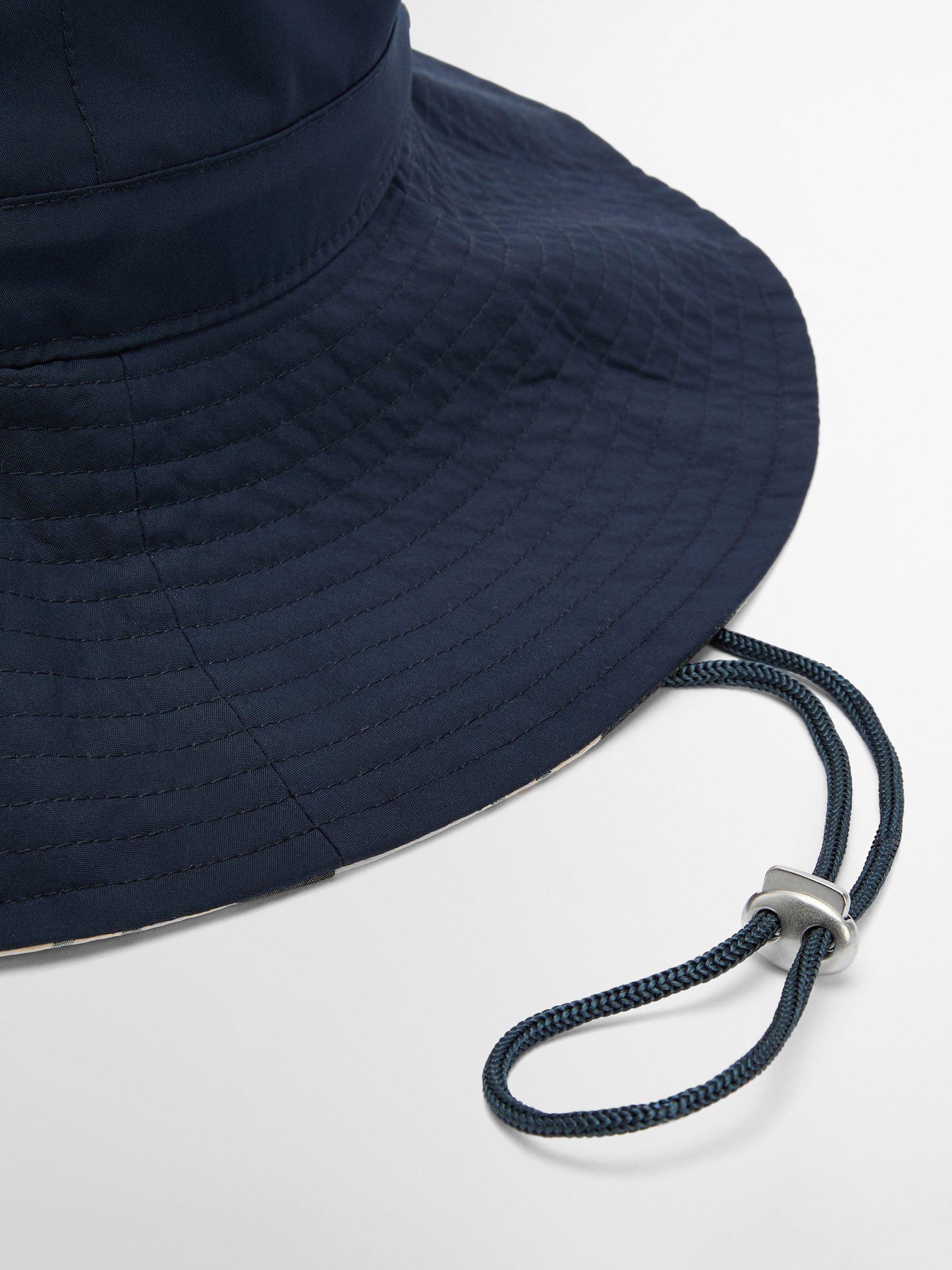 Product image 7 of 7, which shows Barbour Darla Showerproof Bucket Hat, Navy/Safari, S-M