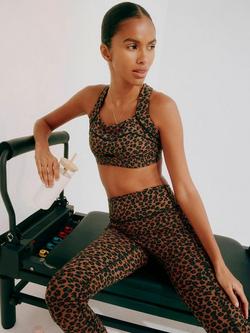 Never Fully Dressed Leopard Print Sports Bra, Black/Multi - view 2, Black/Multi