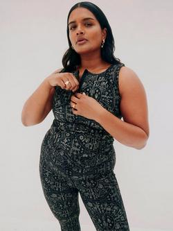 Never Fully Dressed Maps Compressive Sports Bra, Black/White - view 2, Black/White