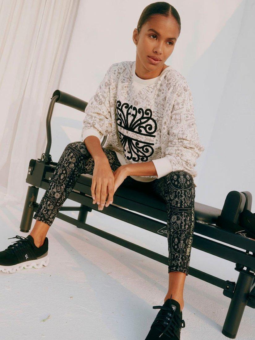 Product image 5 of 7, which shows Never Fully Dressed Map Print Sweatshirt, Cream/Black, 6