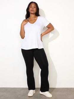 Live Unlimited Curve Bootcut Jersey Leggings, Black, Black