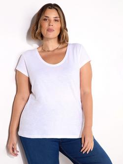 Live Unlimited Slub Scoop Neck T-Shirt - view 2, White