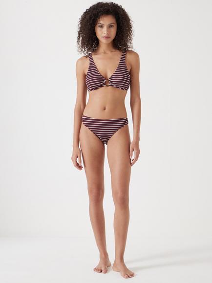 HUSH Crinkle Ring Bikini Top, Red, Red