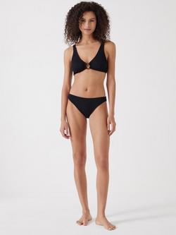 HUSH Cally Bikini Bottoms, Black, Black