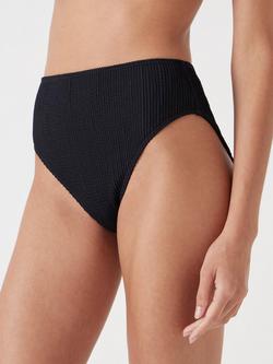 HUSH Harper High Waist Bikini Bottoms, Coral Pink - view 2, Black