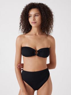 HUSH Ring Bandeau Bikini Top, Black - view 2, Black