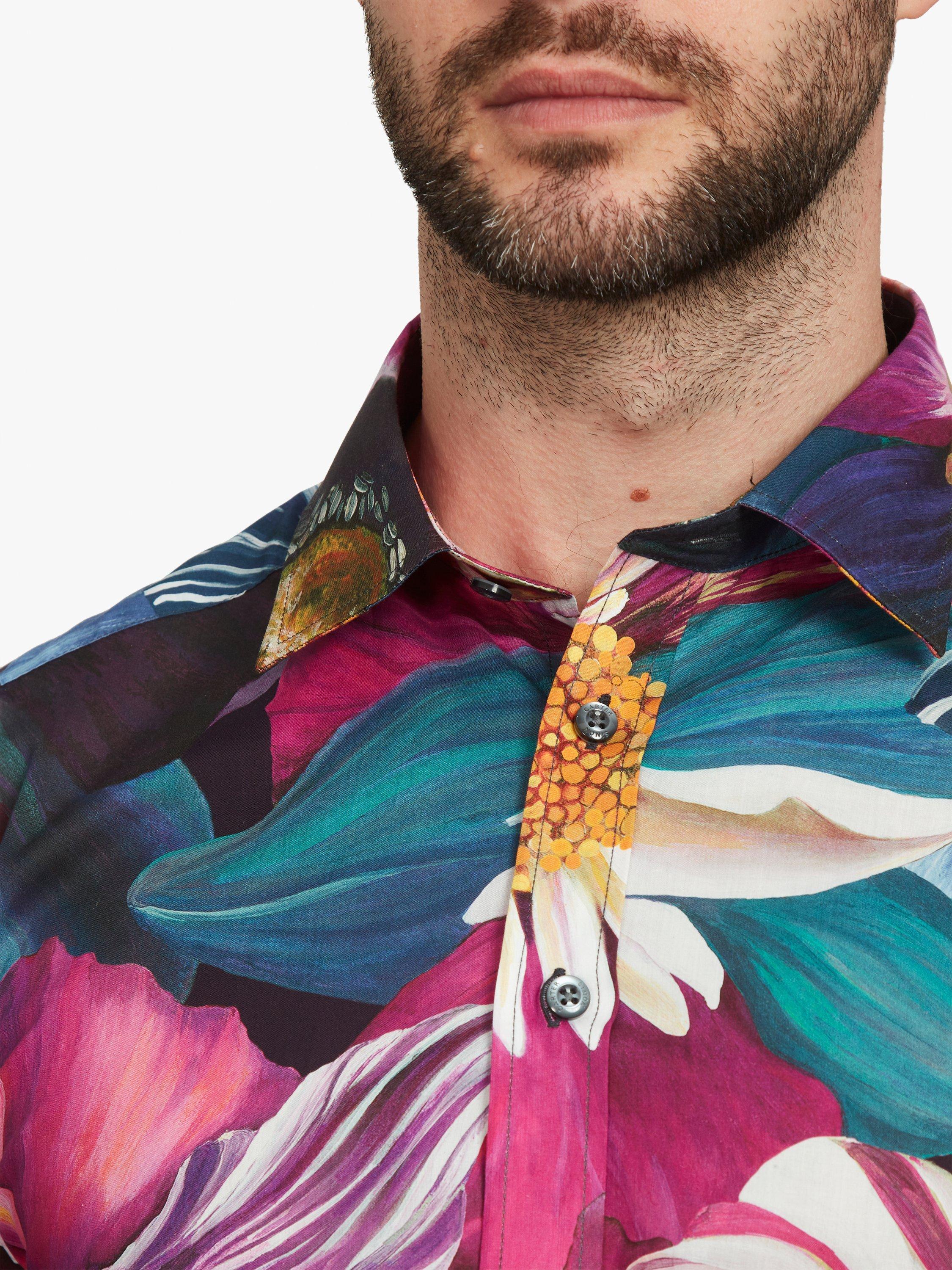 Product image 5 of 7, which shows Simon Carter Liberty Fabric Hybrid Printed Shirt, Multi, 15/R
