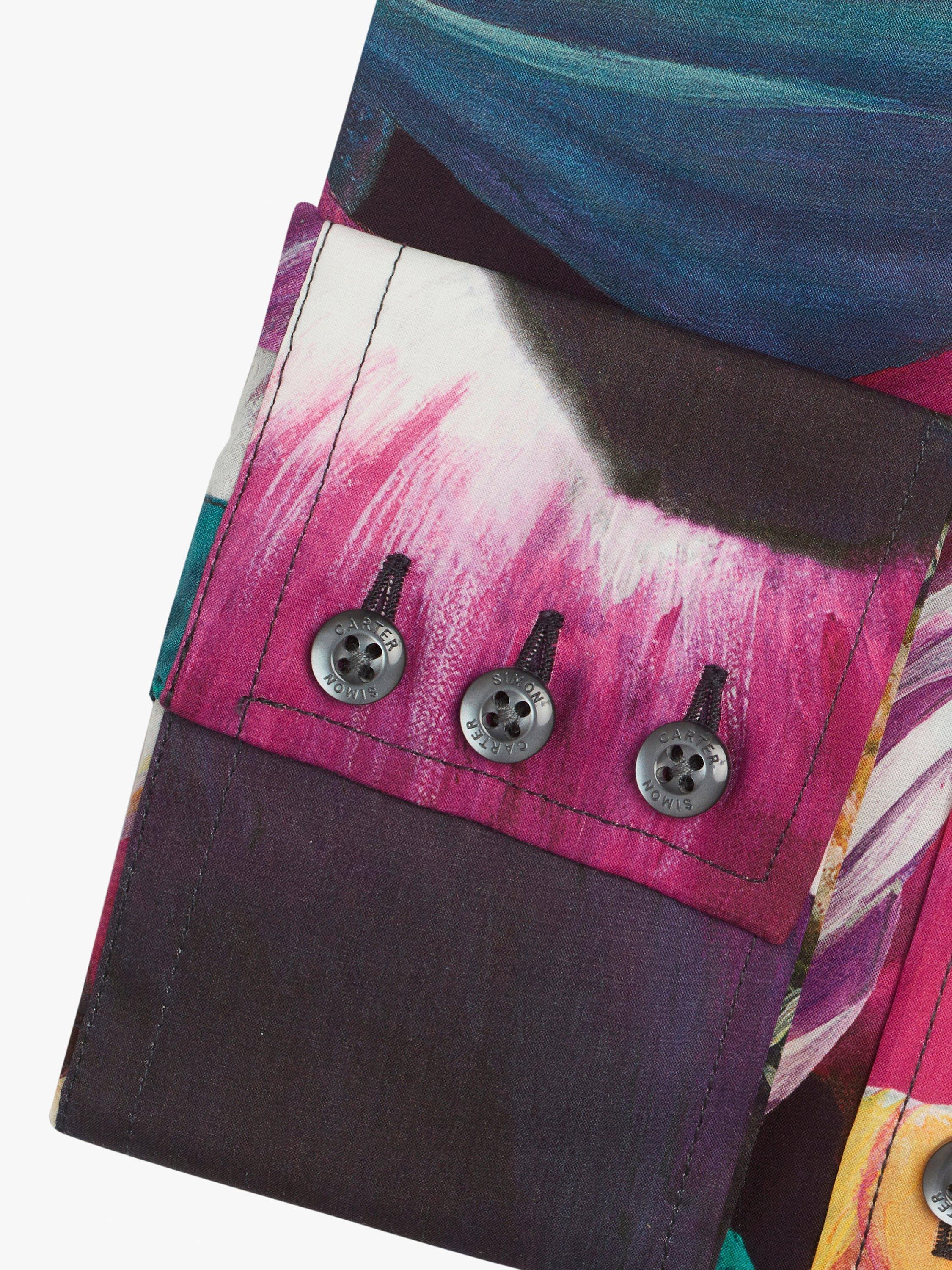 Product image 6 of 7, which shows Simon Carter Liberty Fabric Hybrid Printed Shirt, Multi, 15/R