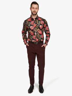 Simon Carter Midnight Sketch Long Sleeve Shirt, Black/Multi - view 2, Black/Multi