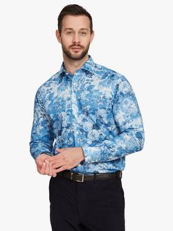 Simon Carter Parchment Long Sleeve Shirt, Blue, Blue