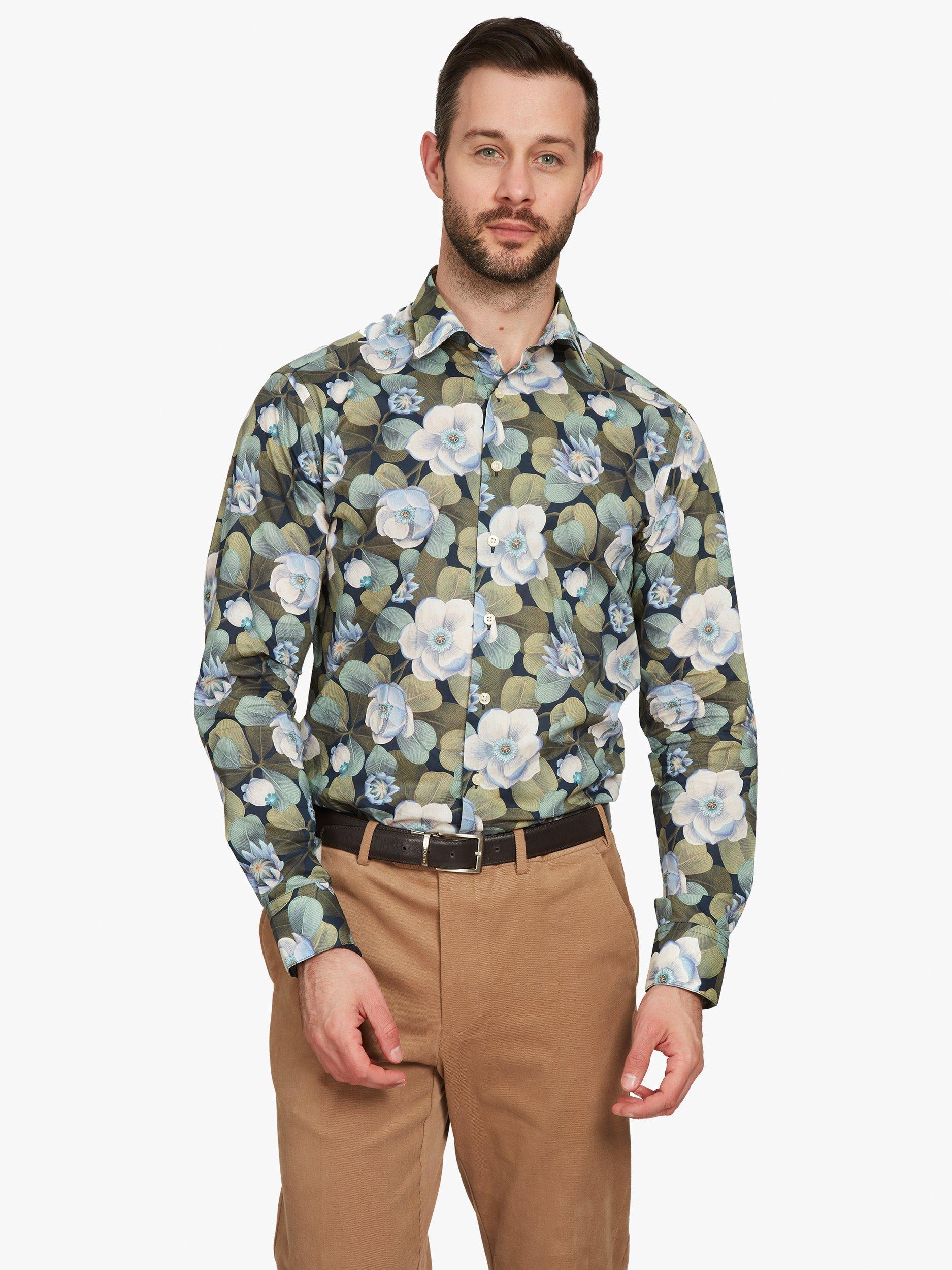 Product image 1 of 7, which shows Simon Carter Rosea Shirt, Multi, 15.5/R