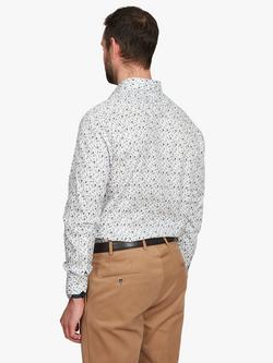 Simon Carter Small Floral Long Sleeve Shirt, White/Multi - view 2, White/Multi