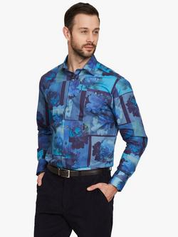 Simon Carter Uncle E Long Sleeve Shirt, Blue/Multi, Blue/Multi