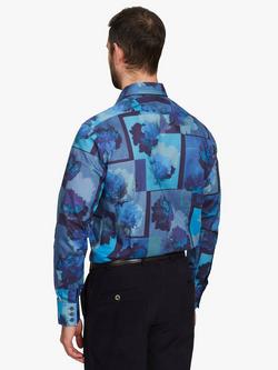 Simon Carter Uncle E Long Sleeve Shirt, Blue/Multi - view 2, Blue/Multi