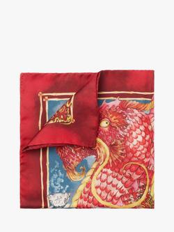 Simon Carter Dragon Pocket Square, Multi, Multi