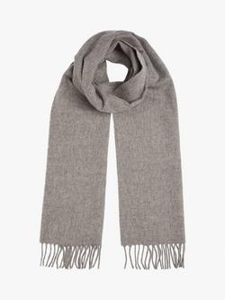 Simon Carter Lambswool Scarf, Grey Marl