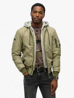 Superdry Military MA1 Bomber Jacket, Washed Olive Green, Washed Olive Green
