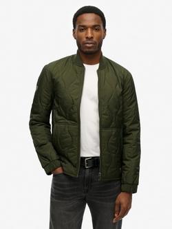 Superdry Surplus Quilted Liner Jacket, Olive Green, Olive Green