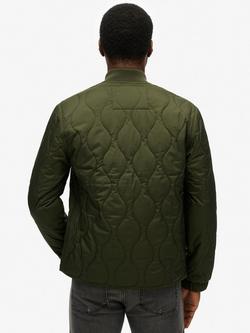 Superdry Surplus Quilted Liner Jacket, Olive Green - view 2, Olive Green