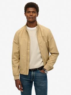 Superdry Nylon Harrington Jacket, Canyon Beige, Canyon Beige