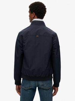 Superdry Nylon Harrington Jacket, Eclipse Navy - view 2, Eclipse Navy