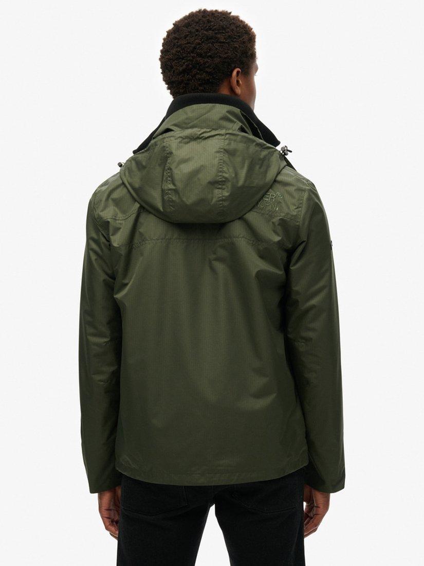 Product image 2 of 6, which shows Superdry Hooded Mountain Windbreaker Jacket, Olive Green, S