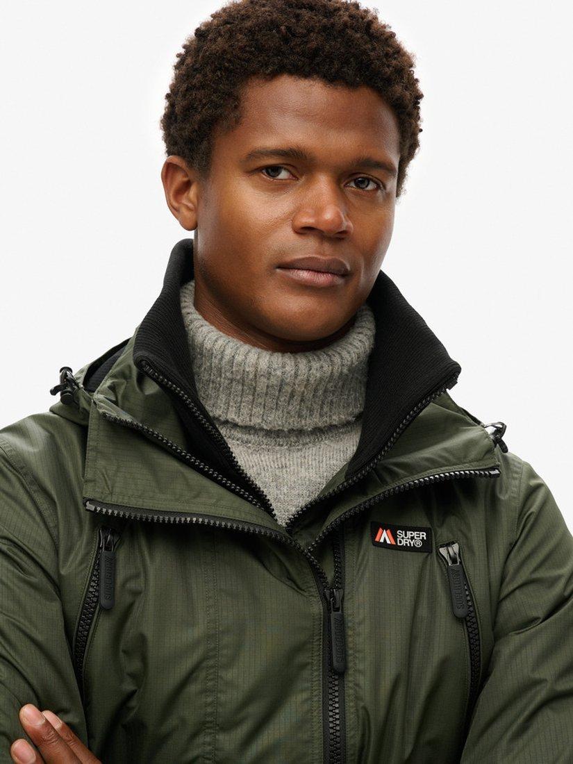 Product image 5 of 6, which shows Superdry Hooded Mountain Windbreaker Jacket, Olive Green, S