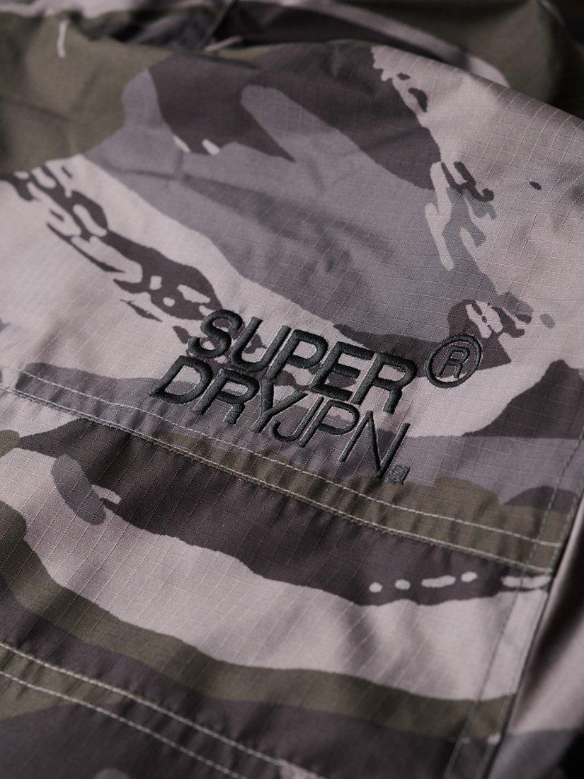 Product image 6 of 6, which shows Superdry Hooded Mountain Windbreaker Jacket, Dark Grey Tiger Camo, S
