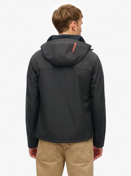Superdry Hooded Soft Shell Trekker Jacket - view 2, Black