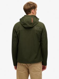 Superdry Hooded Soft Shell Trekker Jacket - view 2, Olive Green