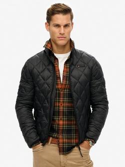 Superdry Diamond Quilt Fuji Lite Jacket, Jet Black