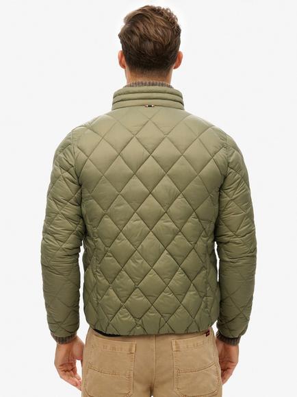 Superdry Diamond Quilt Fuji Lite Jacket - view 2, Dusty Olive Green