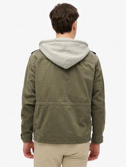 Superdry Hooded Rookie Jacket, Dusty Olive Green - view 2, Dusty Olive Green