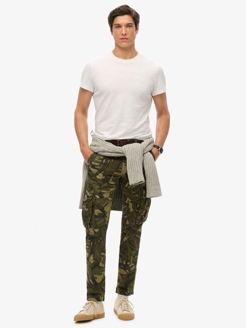 Product image 1 of 6, which shows Superdry Core Cargo Trousers, Outline Camo, W30/L30