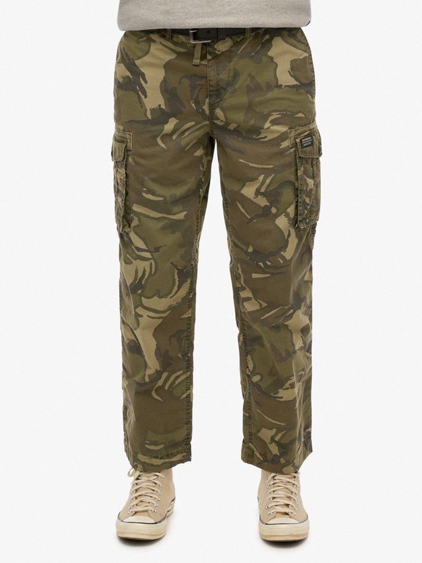 Product image 4 of 6, which shows Superdry Parachute Light Cargo Trousers, Green, W32/L30