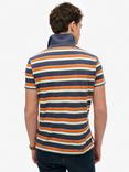 Superdry Cotton Regular Fit Short Sleeve Polo Shirt, Navy Surf