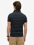Superdry Vintage Athletic Jersey Polo Shirt, Eclipse Navy/White