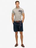 Superdry Cotton Vintage Athletic Jersey Polo Shirt, Grey