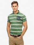 Superdry Cotton Vintage Athletic Jersey Polo Shirt, Green