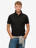 Superdry Cotton City Pique Polo Shirt, Black