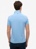 Superdry Essential Cotton Regular Fit Short Sleeve Polo Shirt, Bluebell