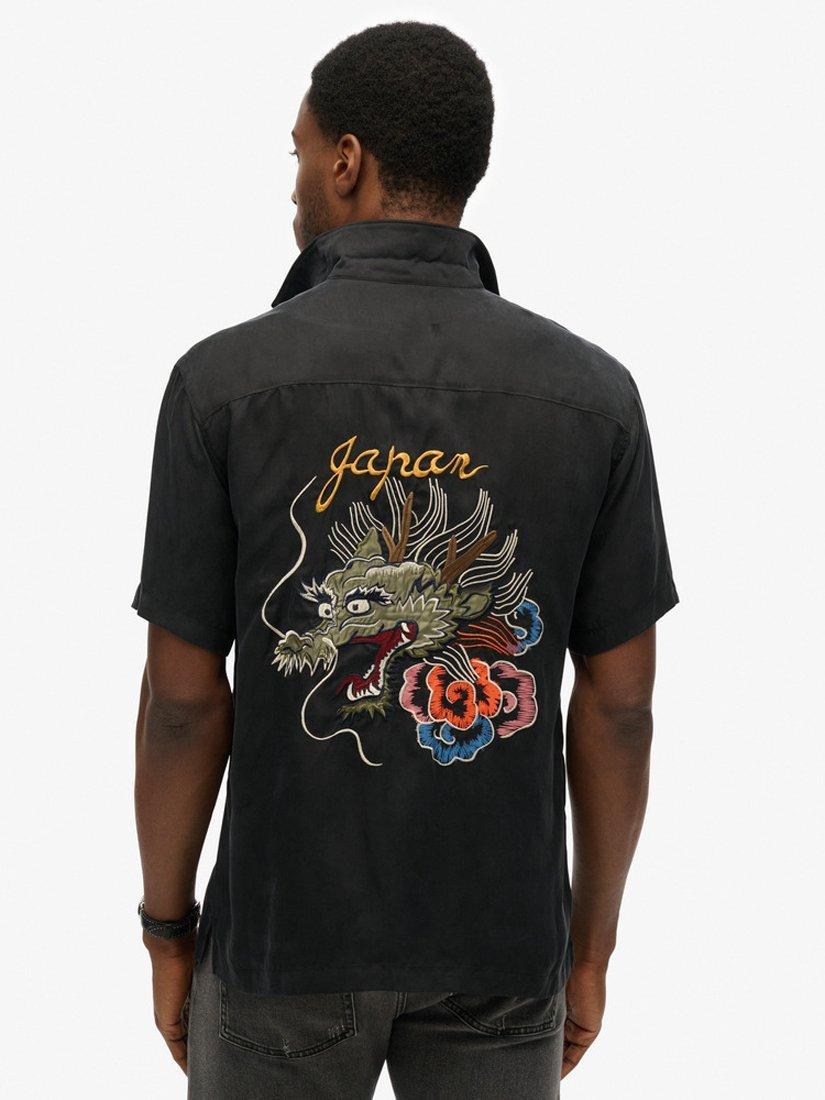 Product image 2 of 4, which shows Superdry Merchant Suika Shirt, Meteorite Black, S